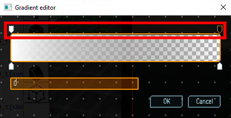 Редактор градиента прозрачности